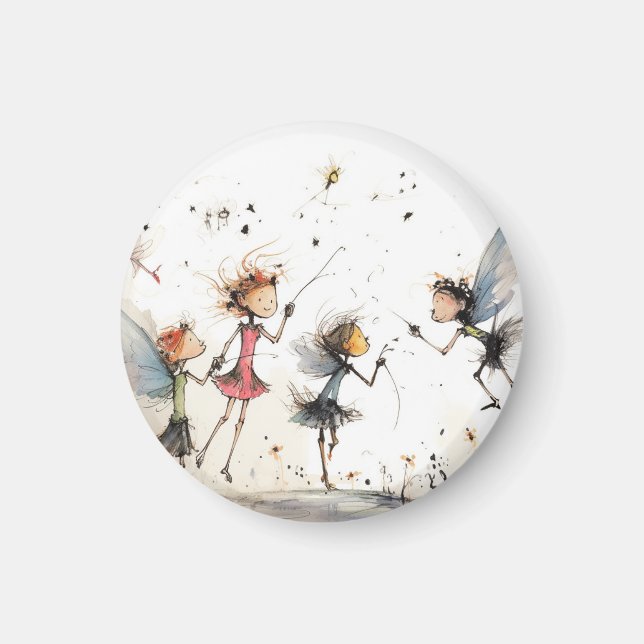 Whimsical fairy magnet cute fairies (Front)