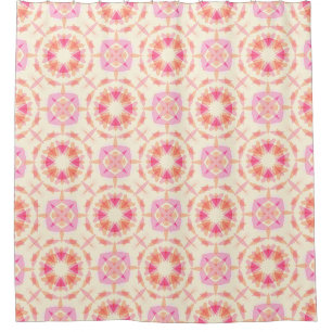Whimsical Fairy Princess Pink Star Girly Pattern Shower Curtain