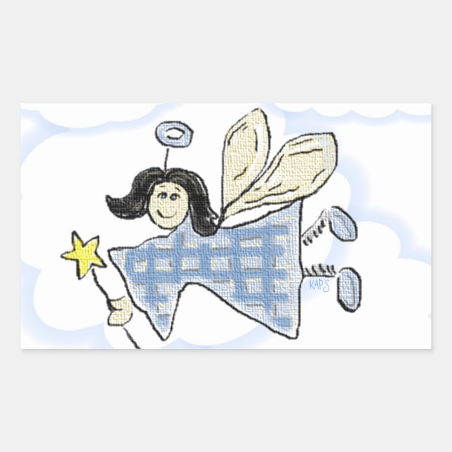 Whimsical Fairy Rectangular Sticker (Front)