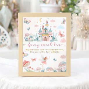 Whimsical Fairy Snack Bar Sign 1st Birthday Party