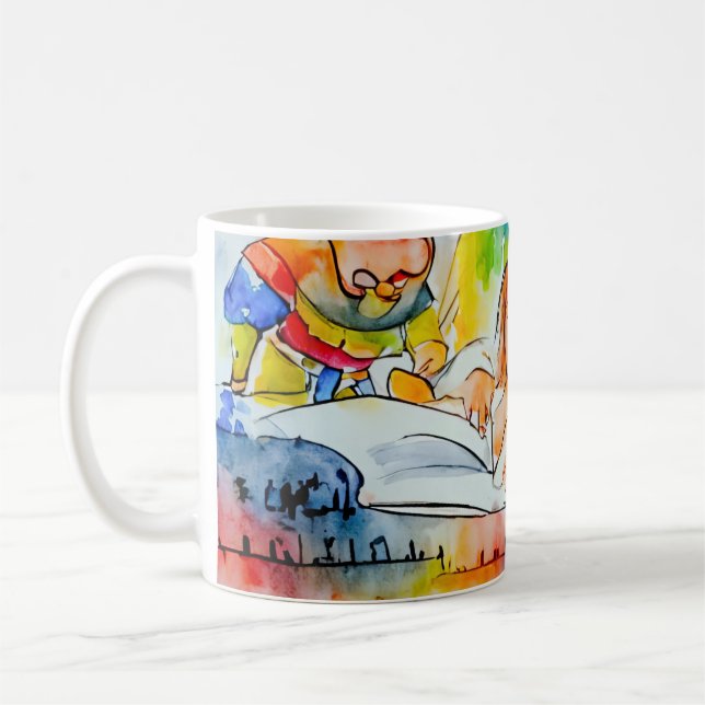 Whimsical Fairy Tale Illustration Coffee Mug (Left)