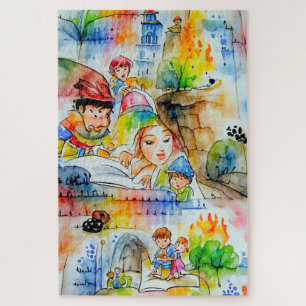 Whimsical Fairy Tale Illustration Jigsaw Puzzle