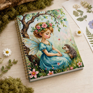Whimsical Fairy with Hedgehog in Enchanted Garden Planner