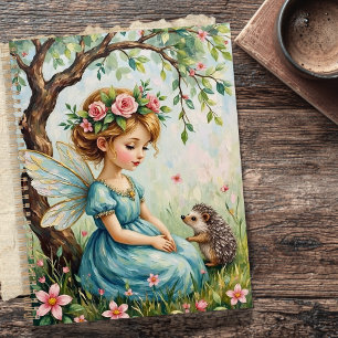Whimsical Fairy with Hedgehog in Enchanted Garden Planner