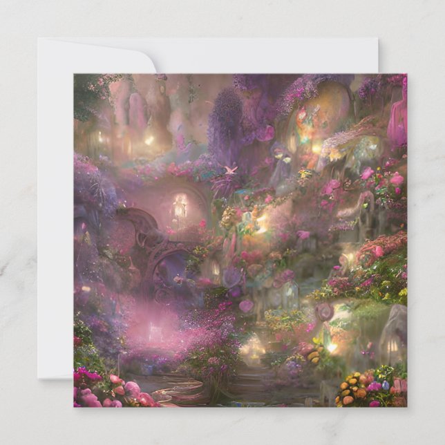 Whimsical Fairyland Background Card (Front)
