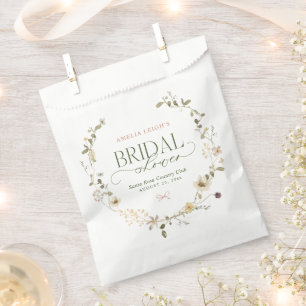 Whimsical Fairytale Garden & Bows Bridal Shower Favour Bags