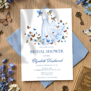 Whimsical Fairytale Princess Dress Bridal Shower Invitation