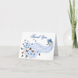 Whimsical Fairytale Princess Veil Bridal Shower Thank You Card