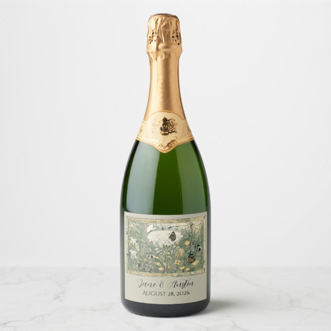Whimsical Fairytale  Sparkling Wine Label (Front)