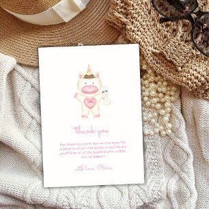 Whimsical Fairytale Unicorn Bottle Baby Shower Thank You Card