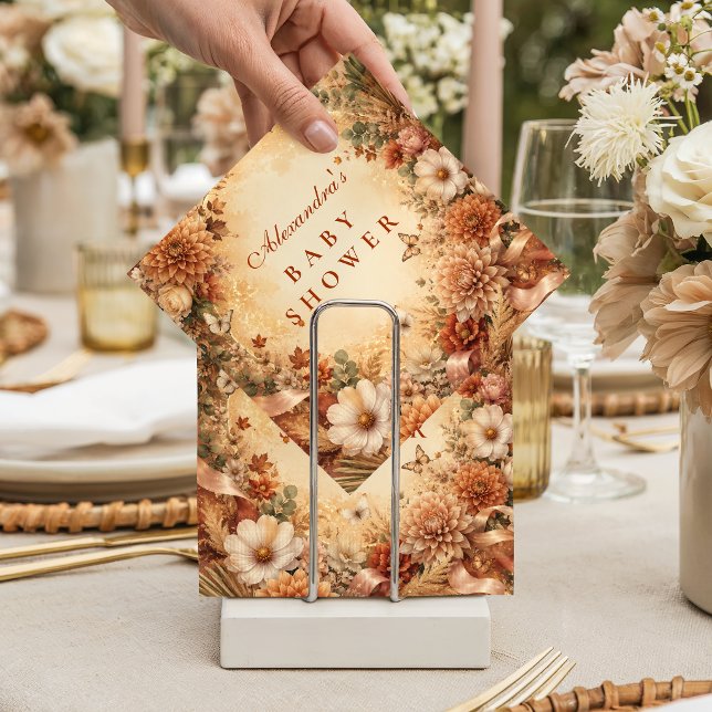 Whimsical Fall Boho Baby Shower Napkin (Creator Uploaded)