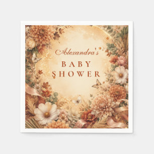 Whimsical Fall Boho Baby Shower Napkin