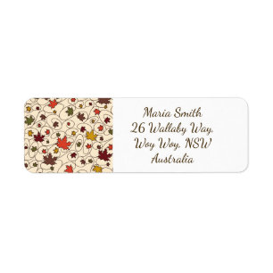 Whimsical Fall Curly Maple Leaf Pattern