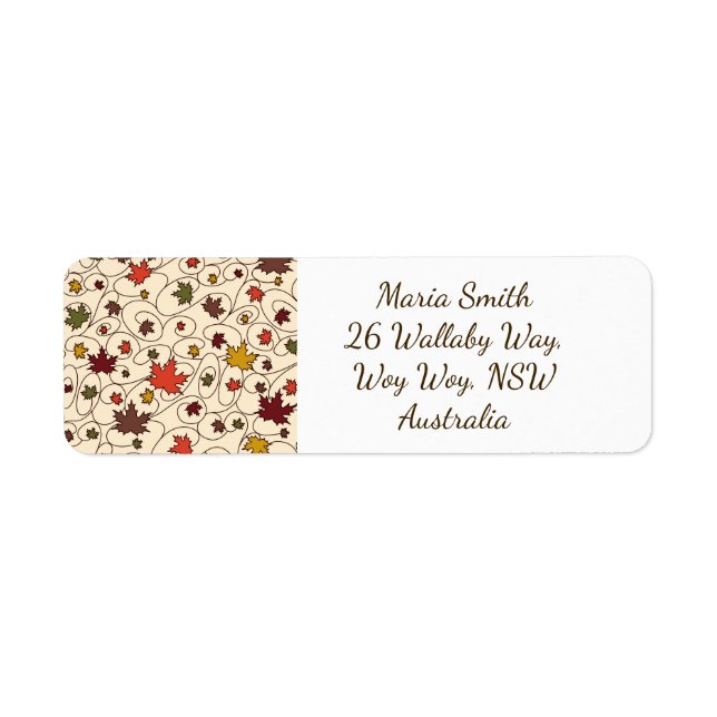 Whimsical Fall Curly Maple Leaf Pattern (Front)