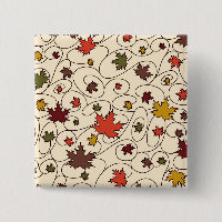 Whimsical Fall Curly Maple Leaf Pattern
