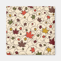 Whimsical Fall Curly Maple Leaf Pattern