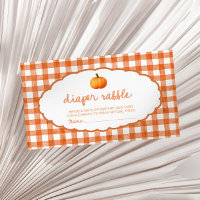 Whimsical Fall Pumpkin Baby Shower Diaper Raffle