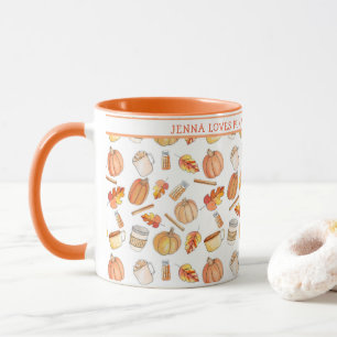 Whimsical Fall Pumpkin Spice Two Tone Mug 