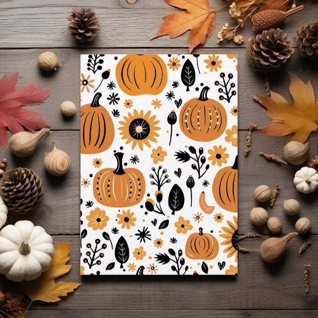 Whimsical Fall Pumpkin Thanksgiving Party Invitation (Creator Uploaded)