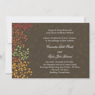 Whimsical Fall Wedding Invitation
