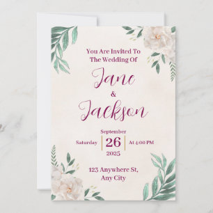 Whimsical Fall Wedding Invitations