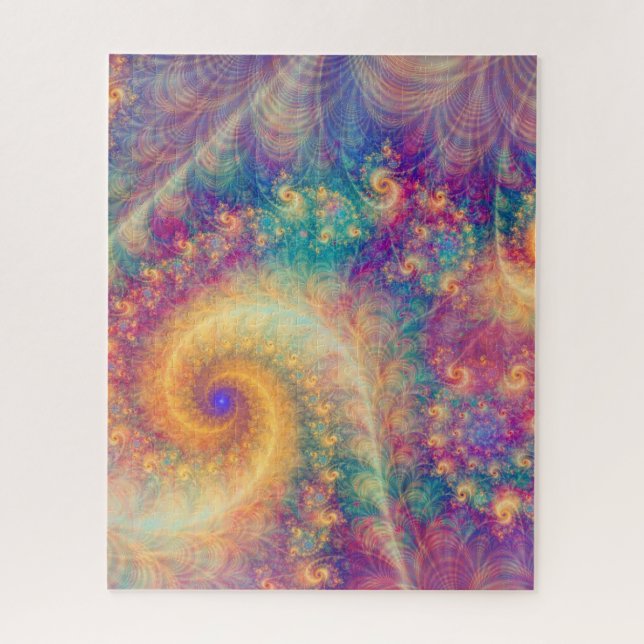 Whimsical Fantasy Abstract Fractal Vortex Art Jigsaw Puzzle (Vertical)