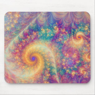 Whimsical Fantasy Abstract Fractal Vortex Art Mouse Pad