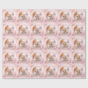 Whimsical Fantasy Animal Gift Wrap