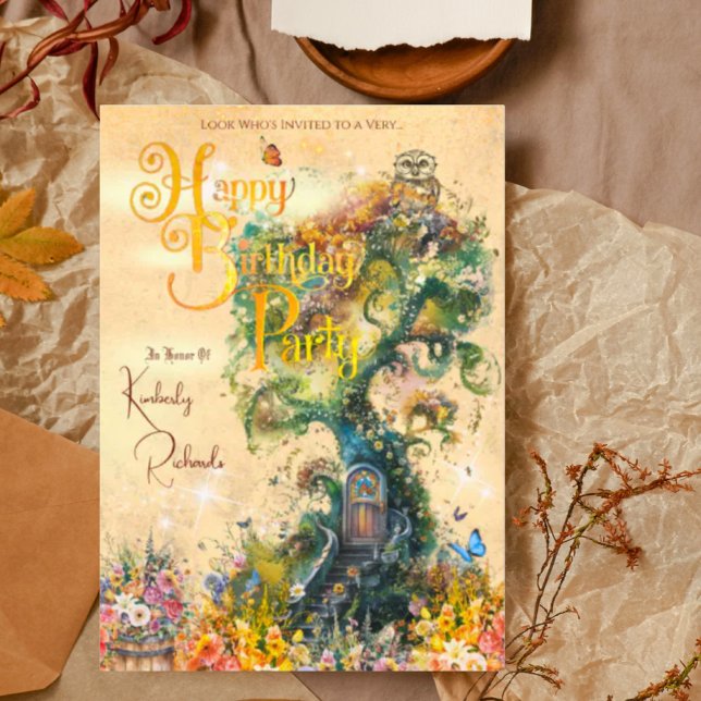 Whimsical Fantasy Birthday Party Invitation (Creator Uploaded)