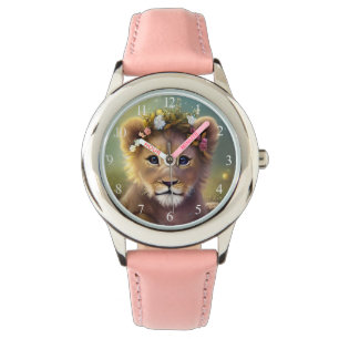 Whimsical Fantasy Cute Kawaii baby lion cub Watch