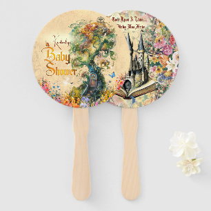 Whimsical Fantasy Garden Baby showerTable Confetti Hand Fan