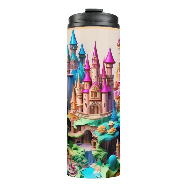 "Whimsical Fantasy Realms" Thermal Tumbler (Front)