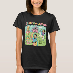 Whimsical Fantasy System Of A Down Cartoon T-Shirt