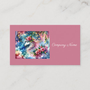 Whimsical Fantasy Unicorn Business Card