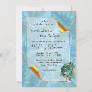 Whimsical Fantasy World with a Tropical Flavour Invitation