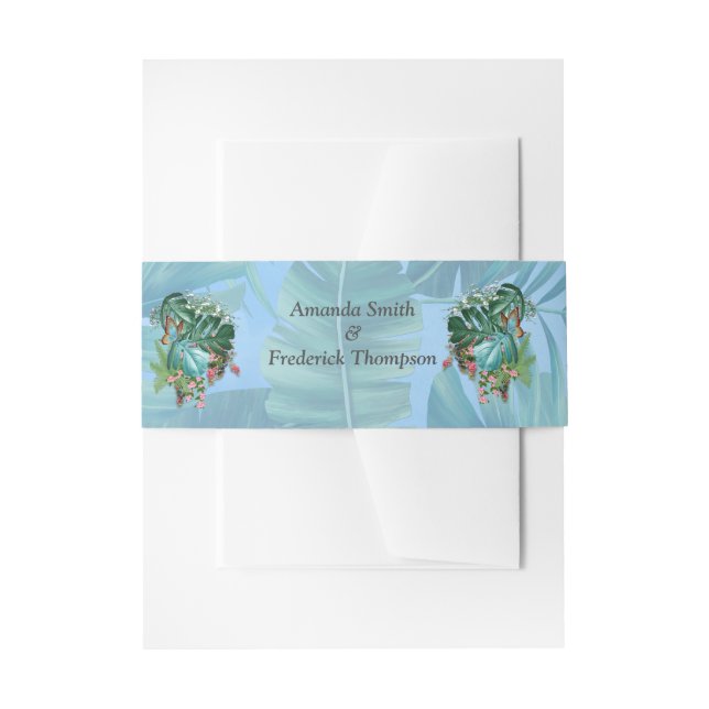 Whimsical Fantasy World with a Tropical Flavour Invitation Belly Band (Front Example)
