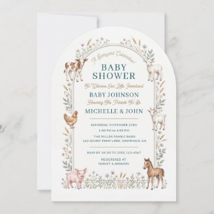 Whimsical Farm Baby Shower Invitation
