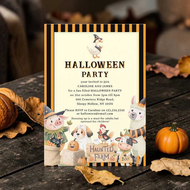 Whimsical Farm Halloween Party Invitation (Creator Uploaded)