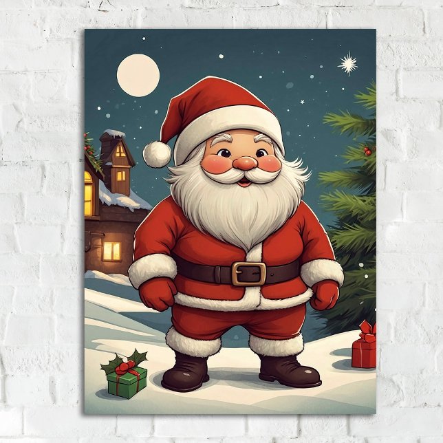 Whimsical Festive Christmas Santa Illustration  Poster (Creator Uploaded)
