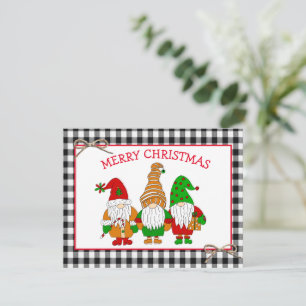 Whimsical Festive Gnomes Personalised Christmas Ho Holiday Card