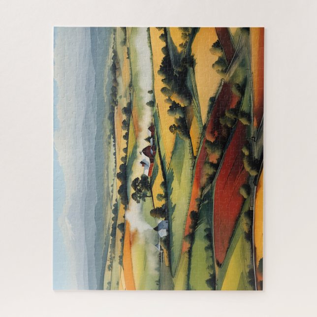 Whimsical Fields of Gold Jigsaw Puzzle (Vertical)