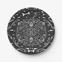 Whimsical Filigree Pumpkin & Bones Vintage Chalk