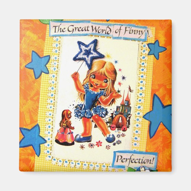 Whimsical Finny - Vintage Magnet (Front)
