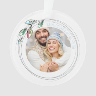 Whimsical First Married Christmas Ornament