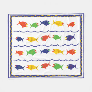 Whimsical Fish Throw blanket