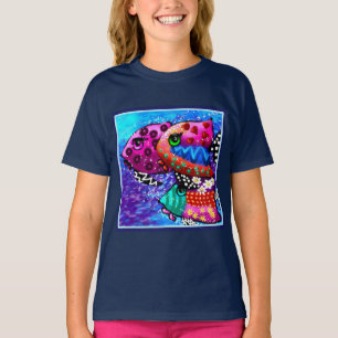 Whimsical Fish Trio Colourful Abstract Nautical T-Shirt