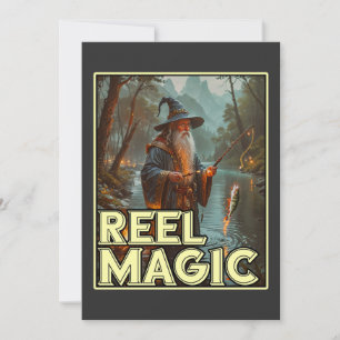 Whimsical Fishing Wizard Invitation