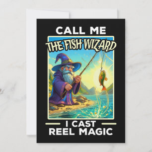 Whimsical Fishing Wizard Invitation