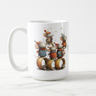 Whimsical Five Gold Rings 12 Days Christmas 15oz Coffee Mug