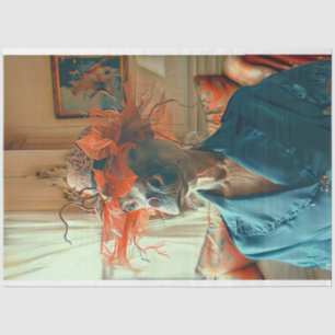 Whimsical Flamboyant Hippo Decoupage  Tissue Paper